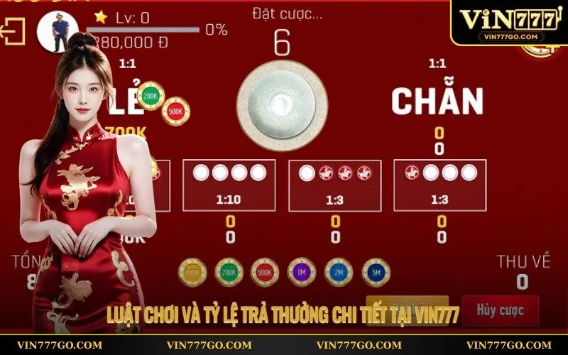 Luật chơi và tỷ lệ trả thưởng chi tiết tại Vin777